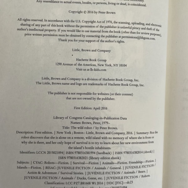 peter brown the wild robot signed first ed3