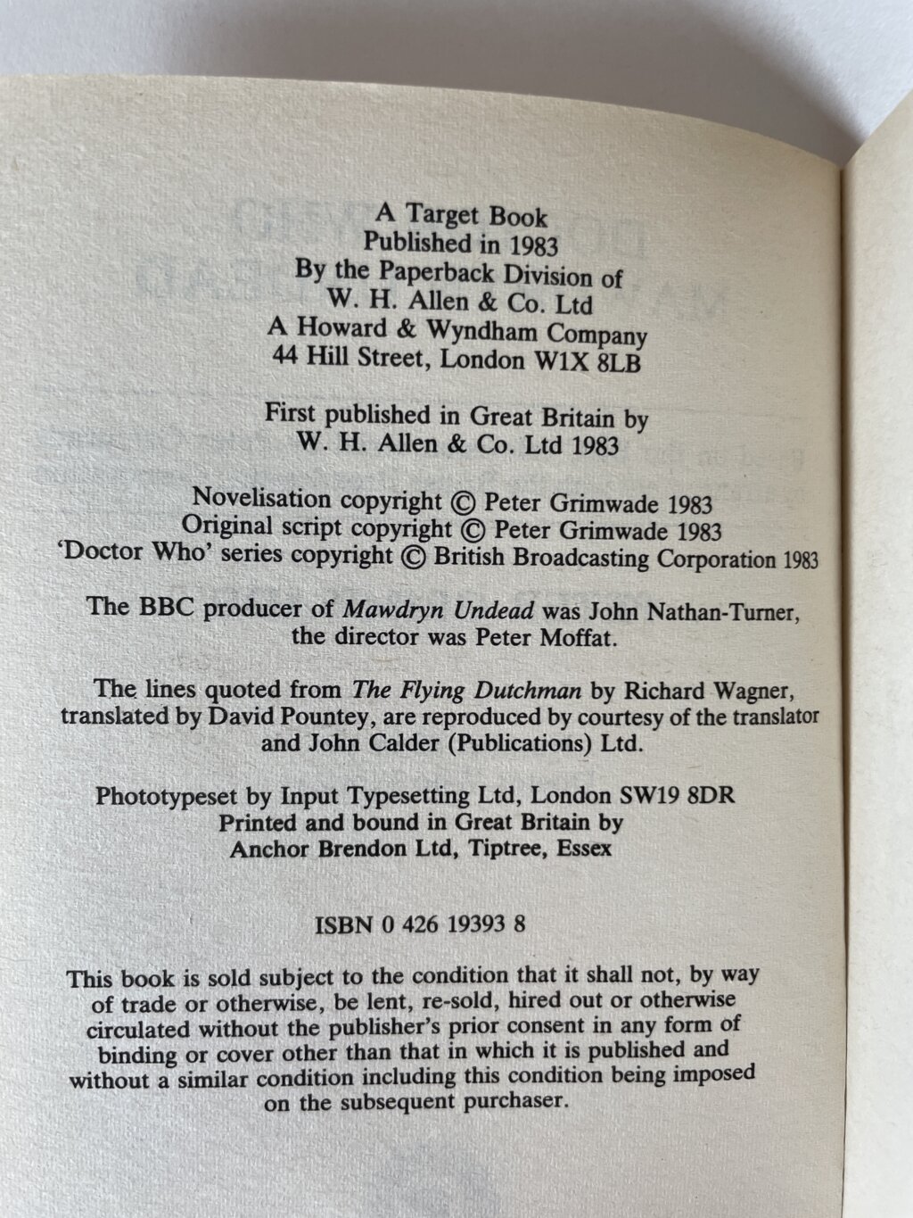 peter grimwade doctor who mawdryn undead 2