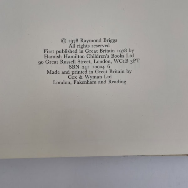 raymond briggs the snowman signed first ed3