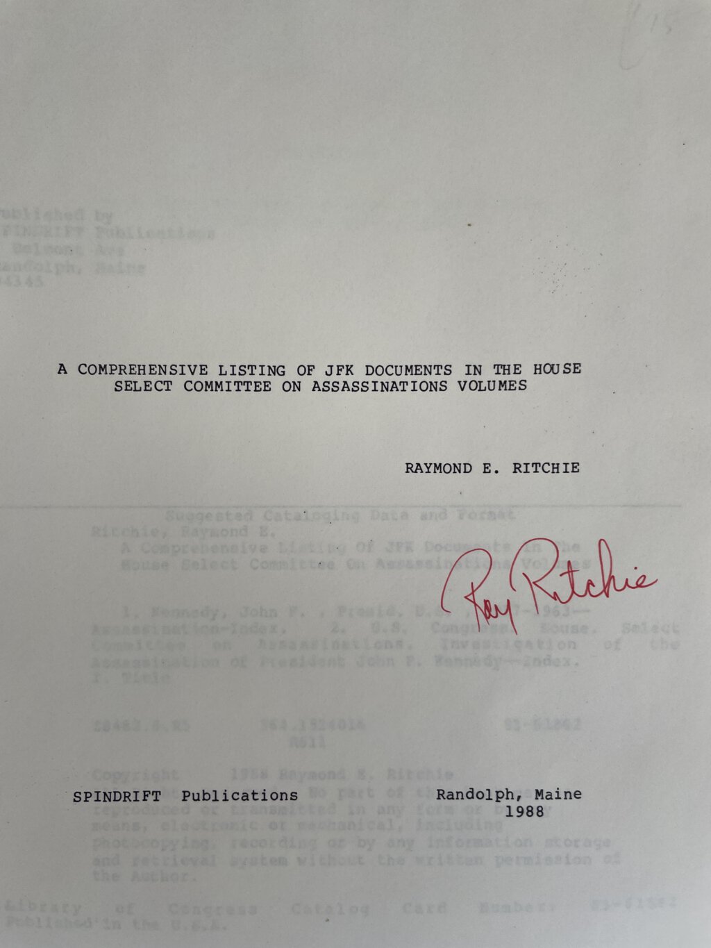 raymond e richie jfk documents signed2