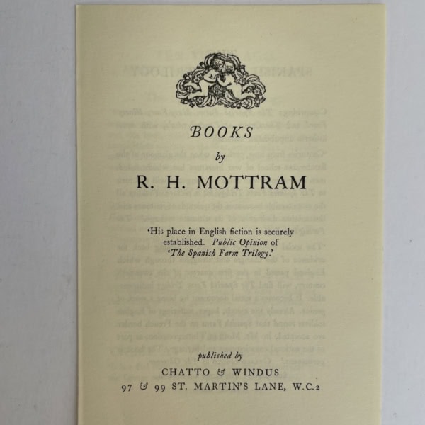 rh mottram the spanish farm trilogy firsts7