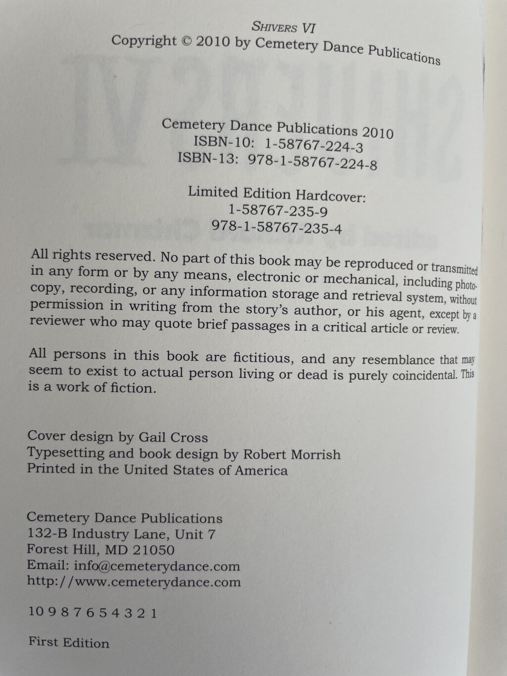 richard chizmar shivers vi signed first3