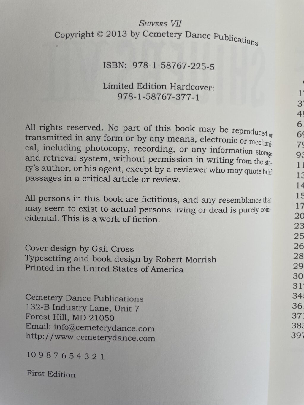 richard chizmar shivers vii first ed2