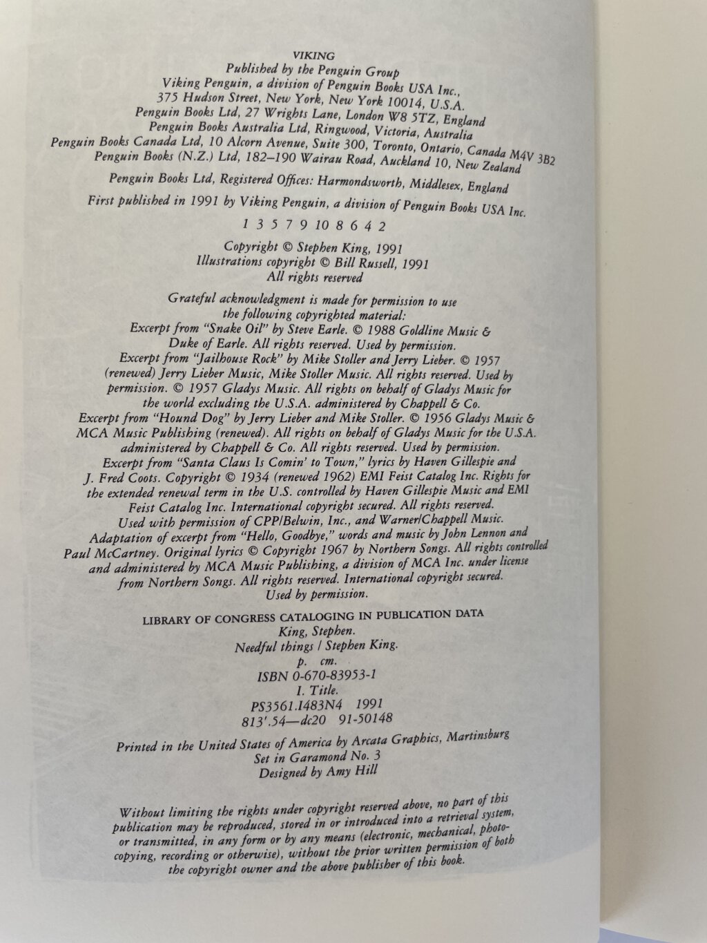 stephen king needful things signed us first 4