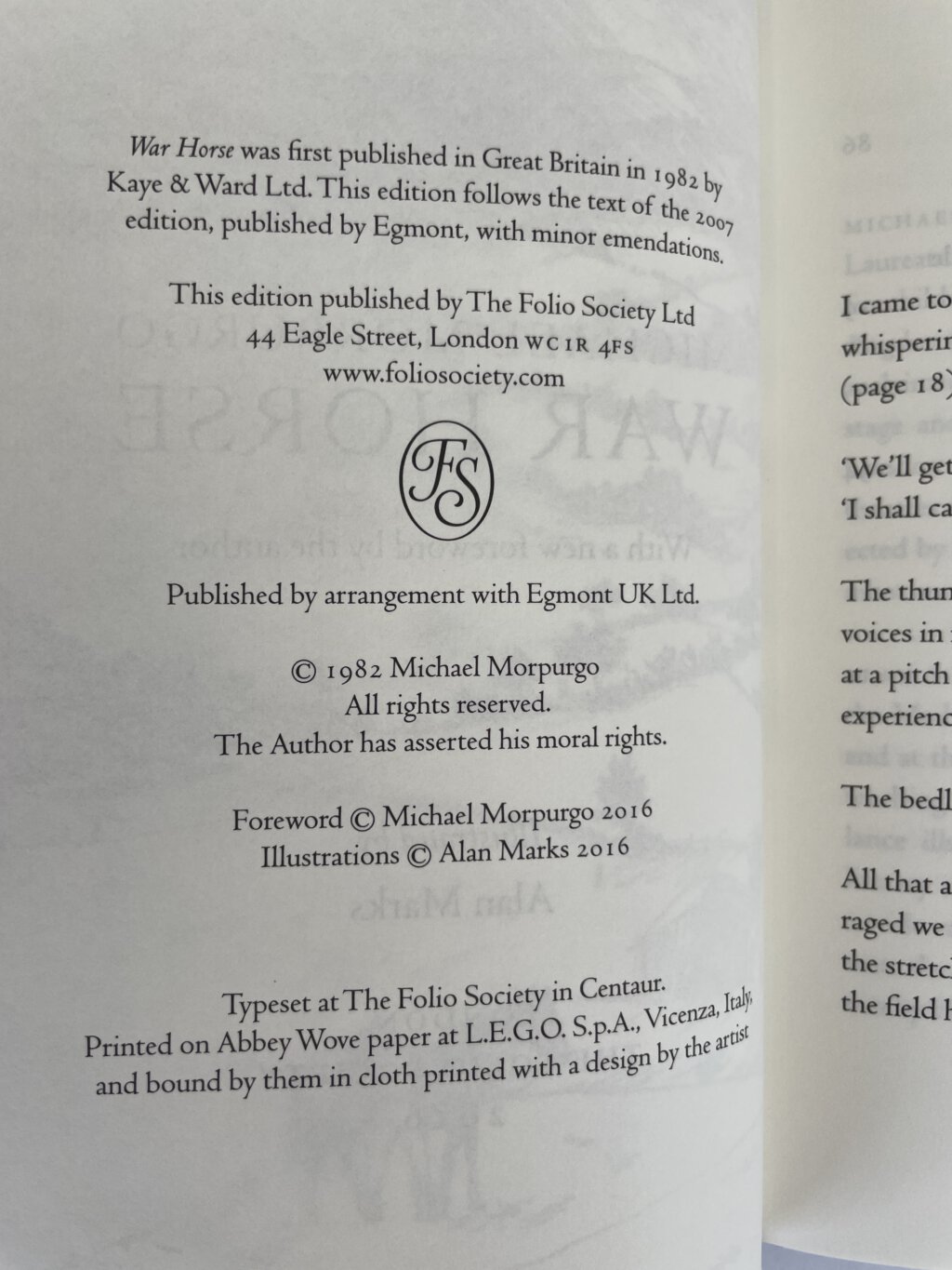 war horse first folio 2