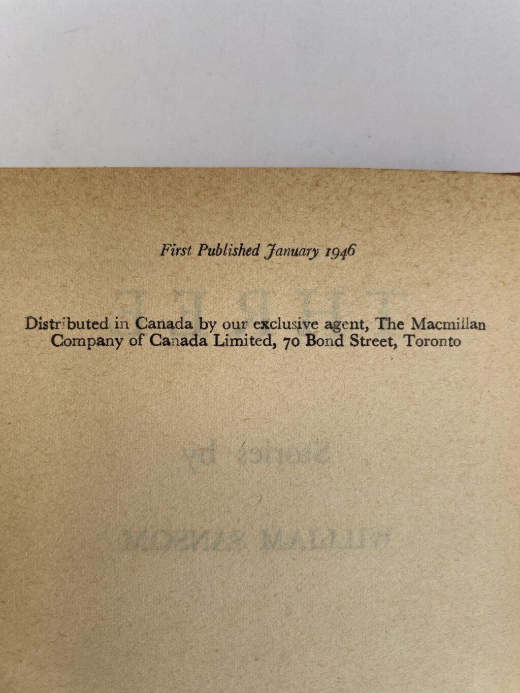 william sansom three first edition2