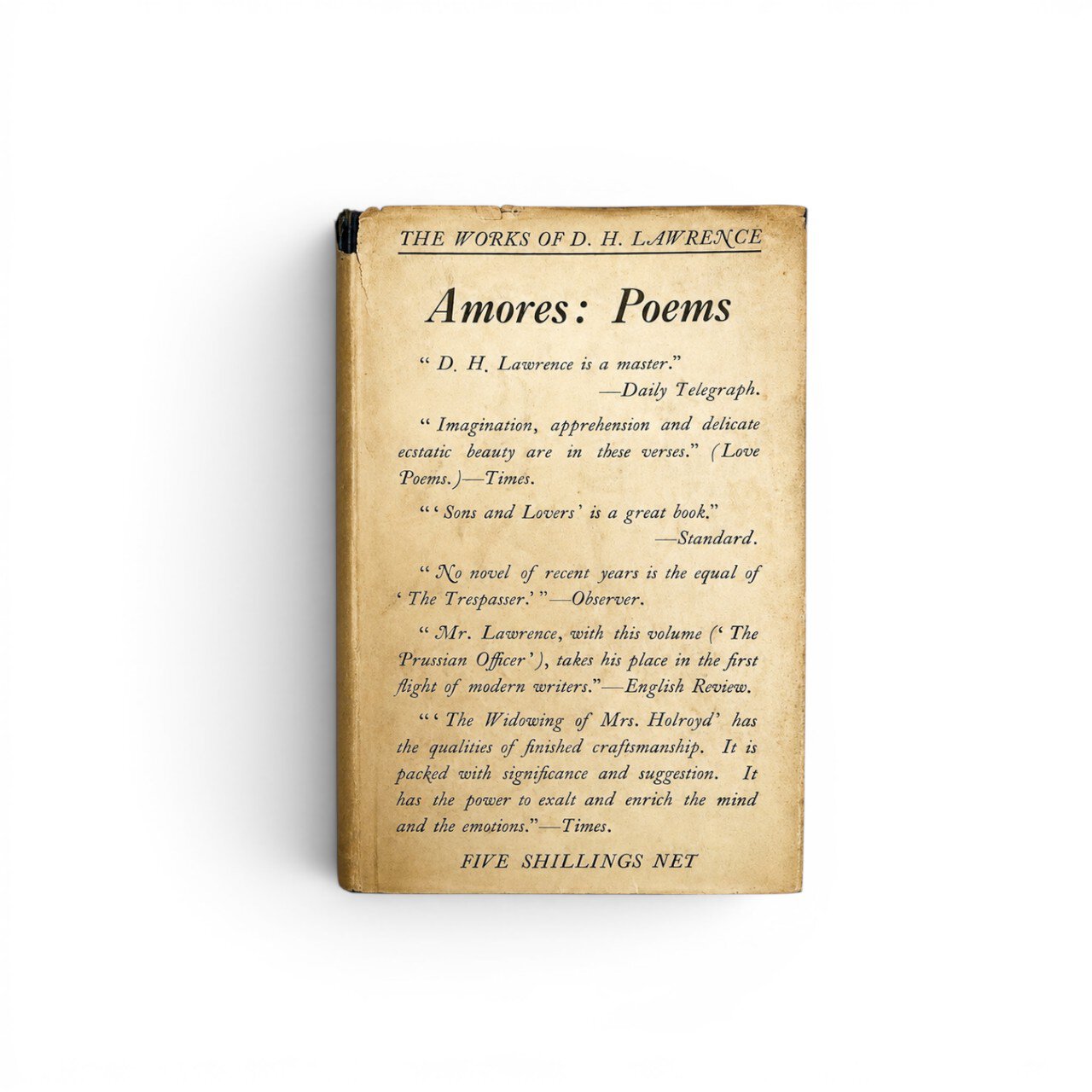D H Lawrence - Amores Poems - First Edition