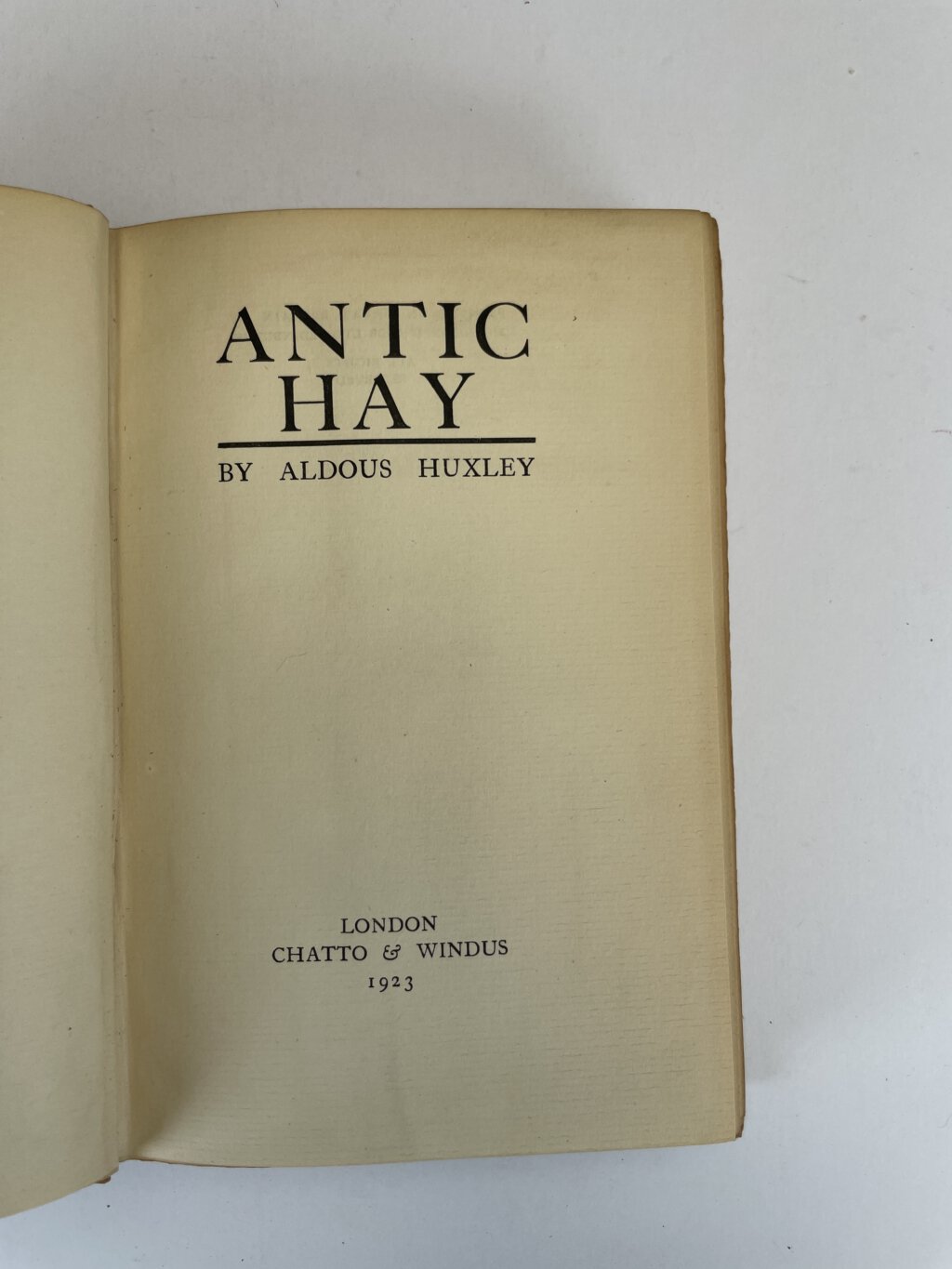 aldous huxley antic hay first edition2