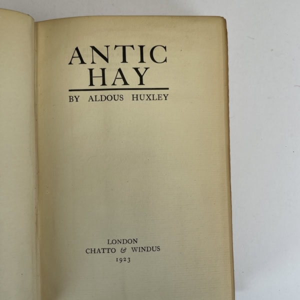 aldous huxley antic hay first edition2