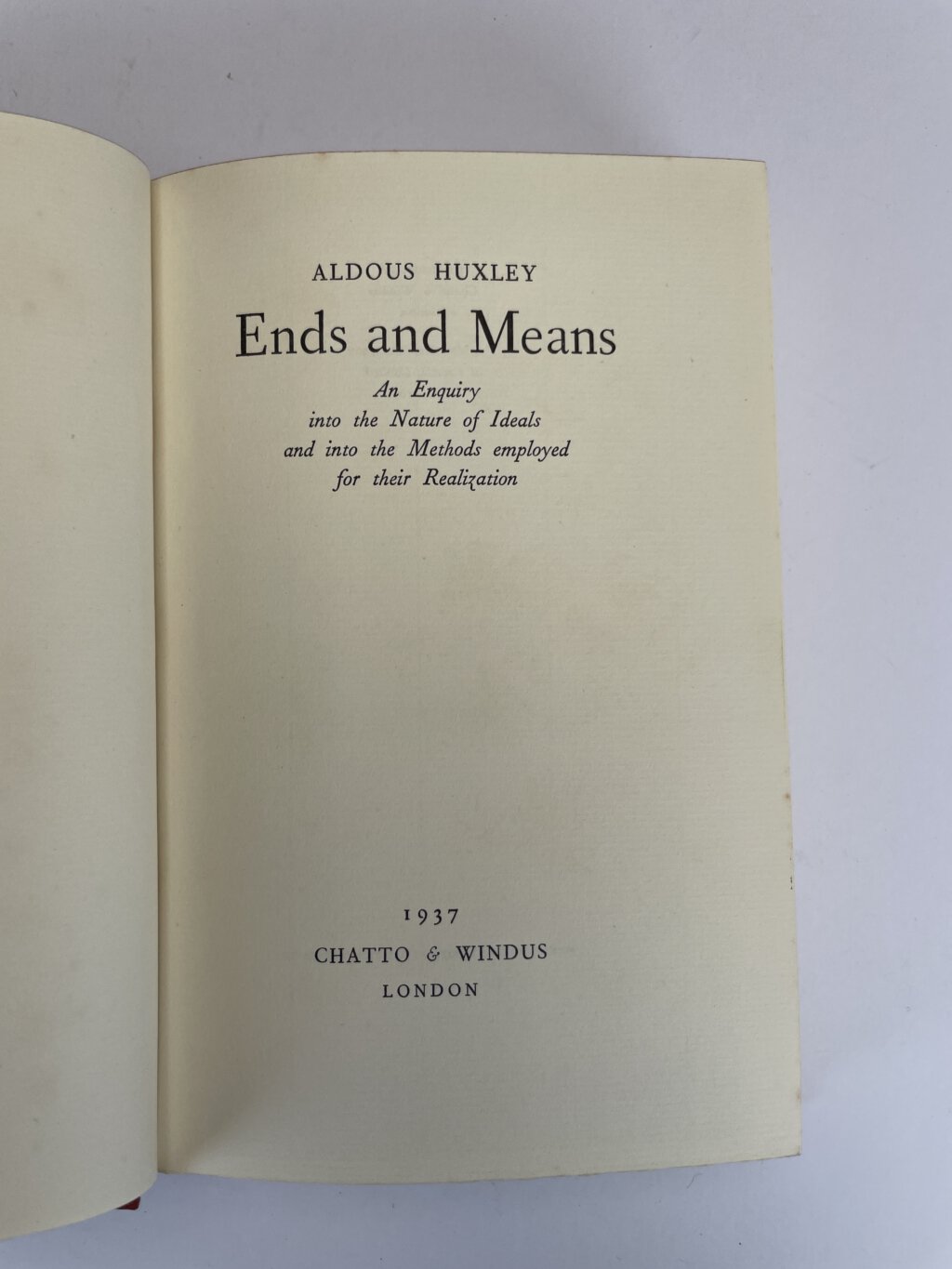 aldous huxley ends and means first edition2