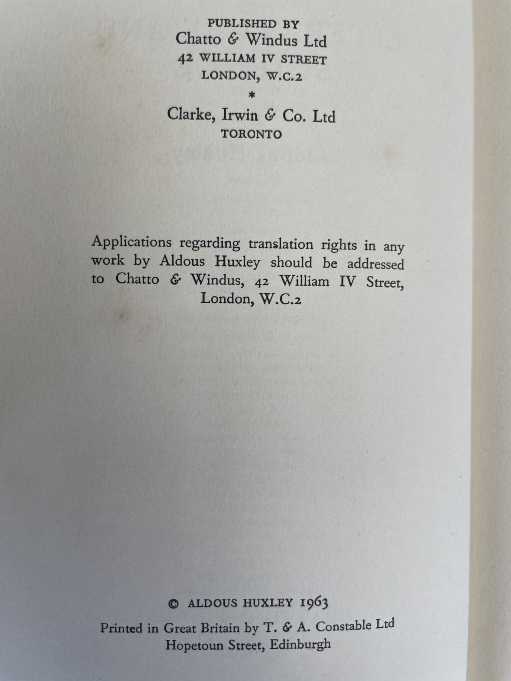 aldous huxley literature and science first edition2