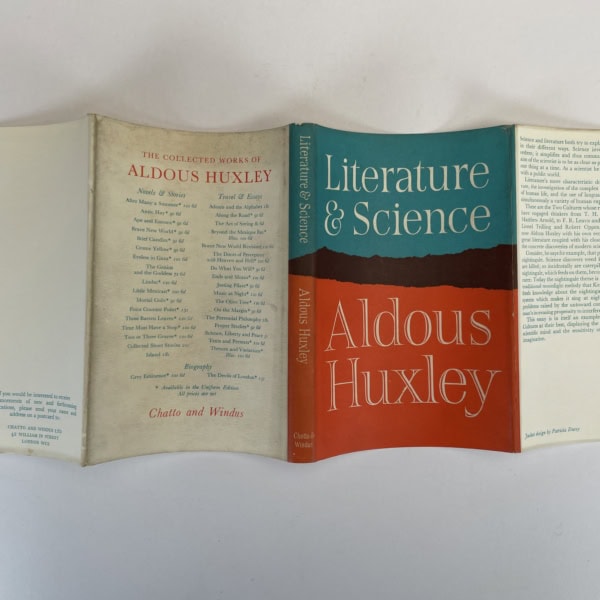 aldous huxley literature and science first edition4