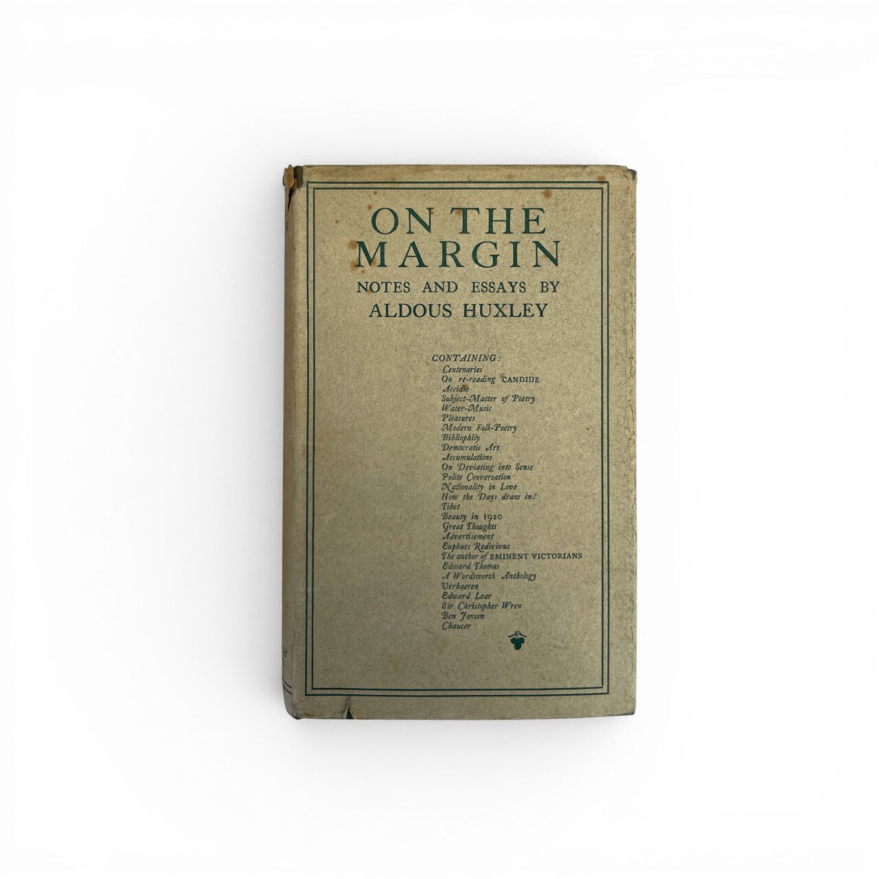 aldous huxley on the margin first edition1