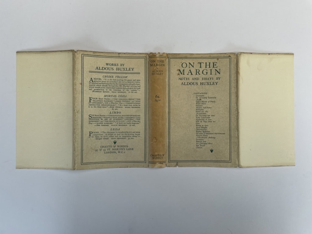 aldous huxley on the margin first edition4