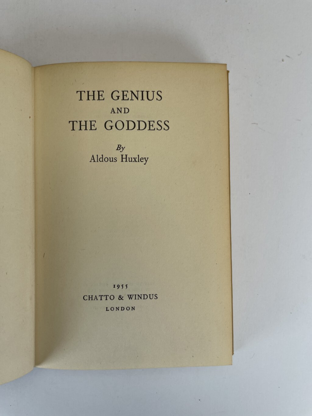aldous huxley the genius and the goddess first edition2
