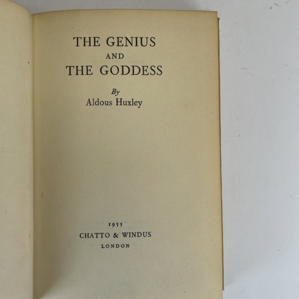 aldous huxley the genius and the goddess first edition2