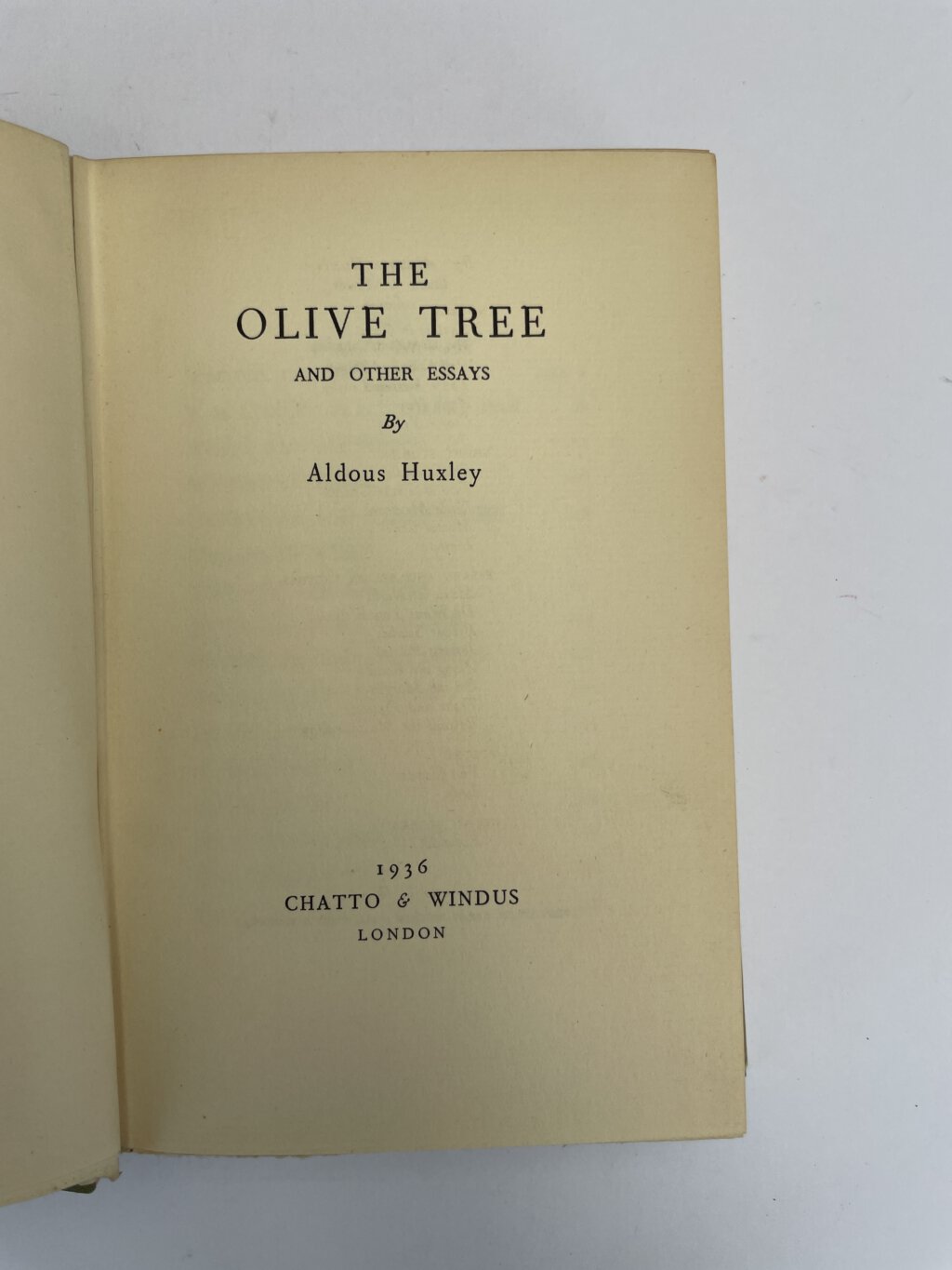 aldous huxley the olive tree first edition2