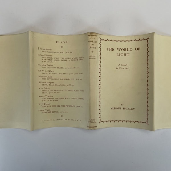 aldous huxley the world of light first edition4