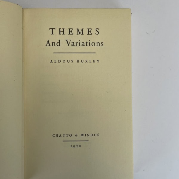 aldous huxley themes first edition2