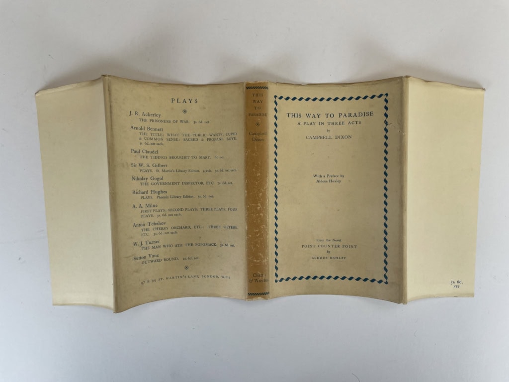 aldous huxley this way to paradice first edition4