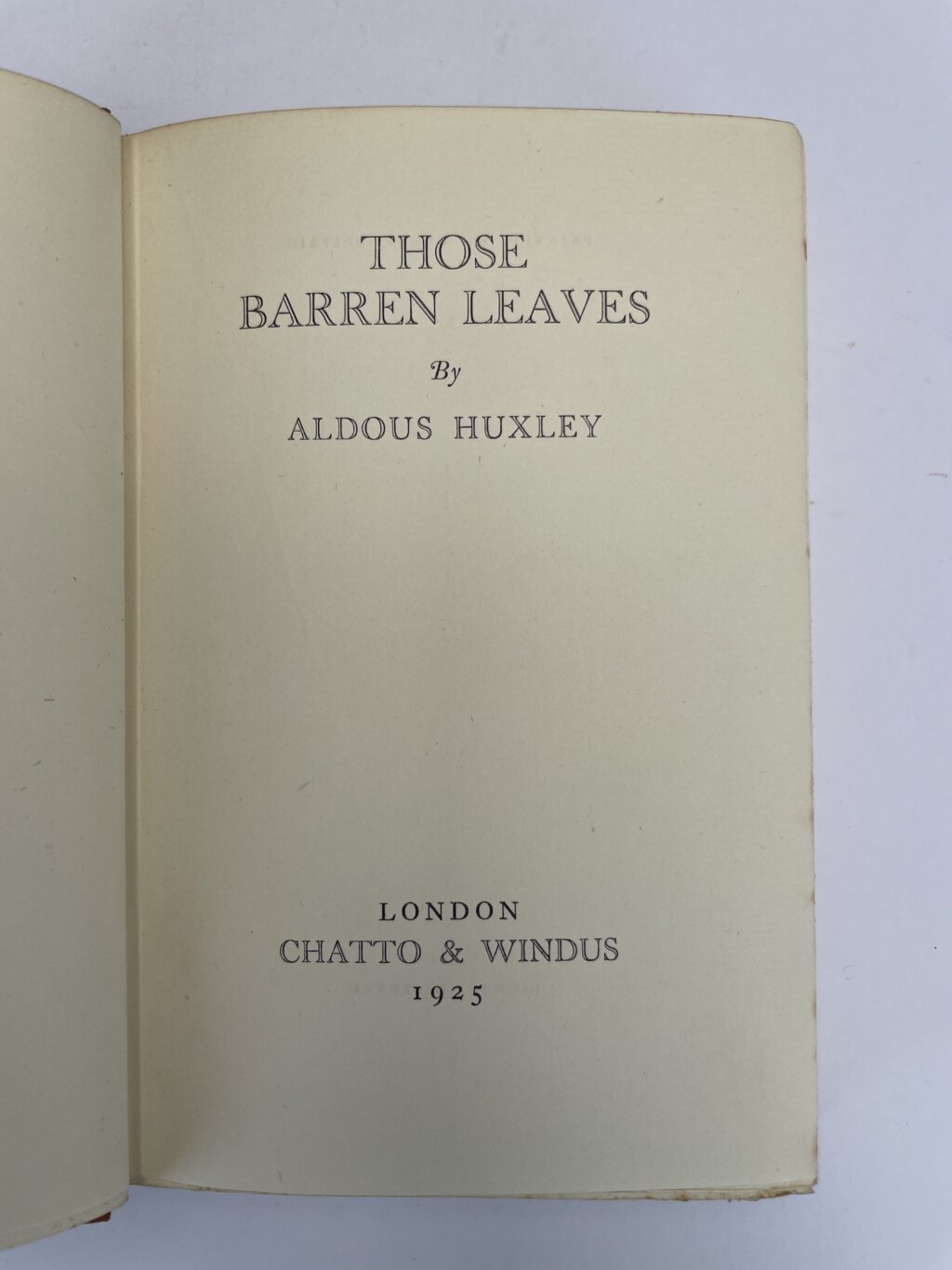 aldous huxley those barren leaves first edition2