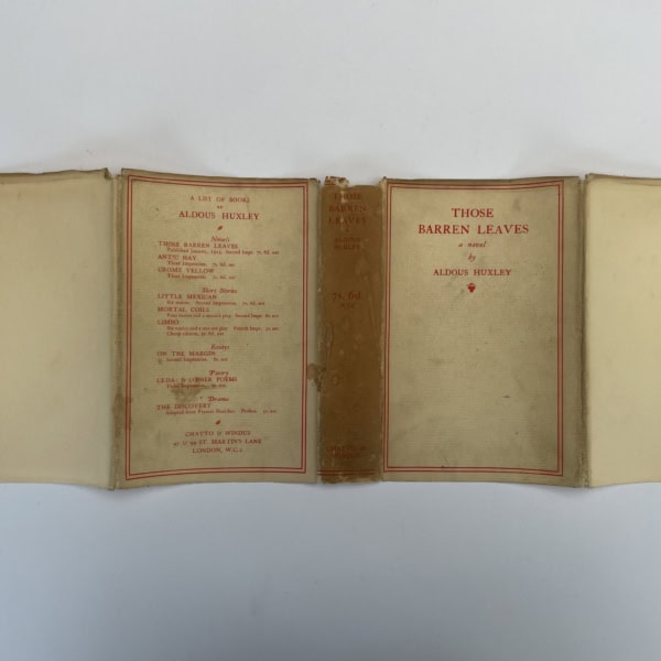 aldous huxley those barren leaves first edition5