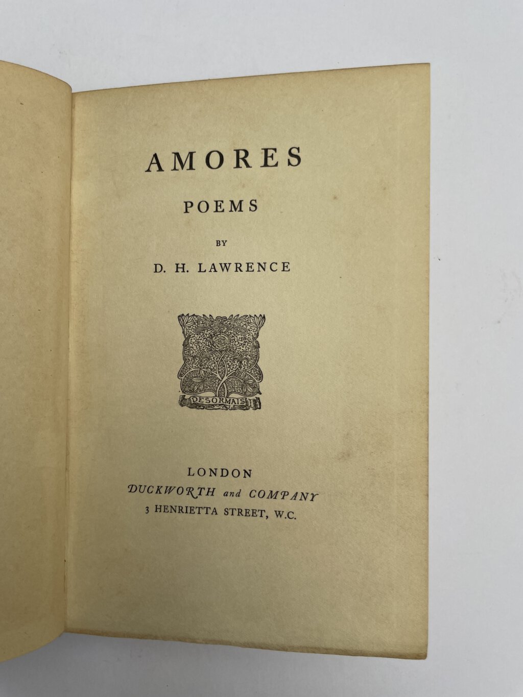 dh lawrence amores first ed2