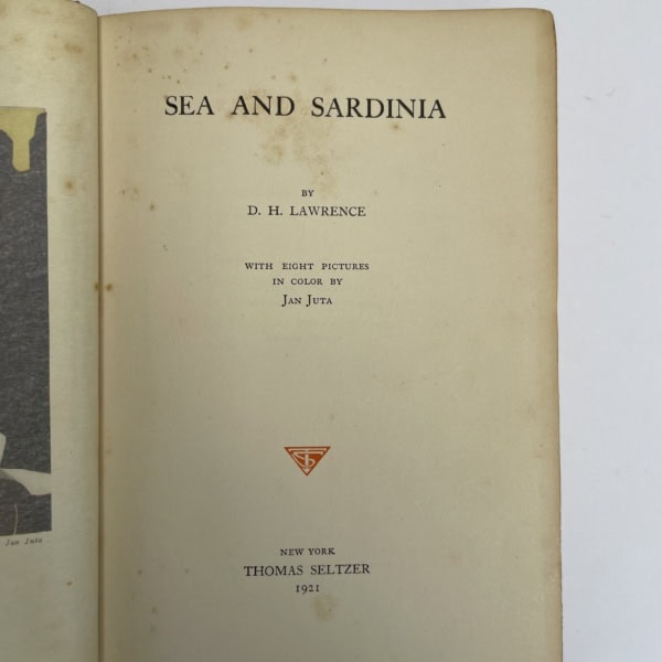dh lawrence sea and sardinia first ed2
