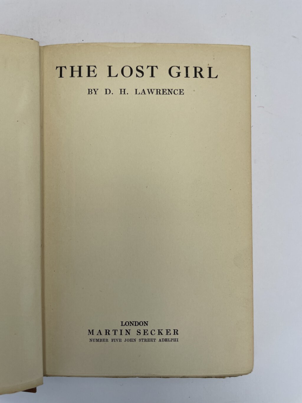 dh lawrence the lost girl first edition2