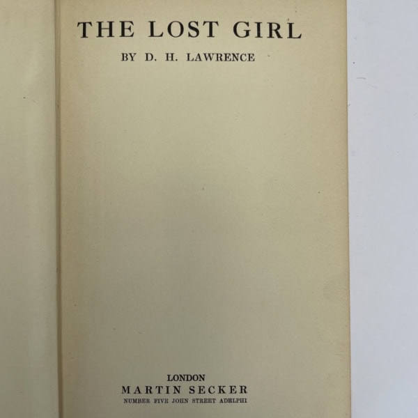 dh lawrence the lost girl first edition2