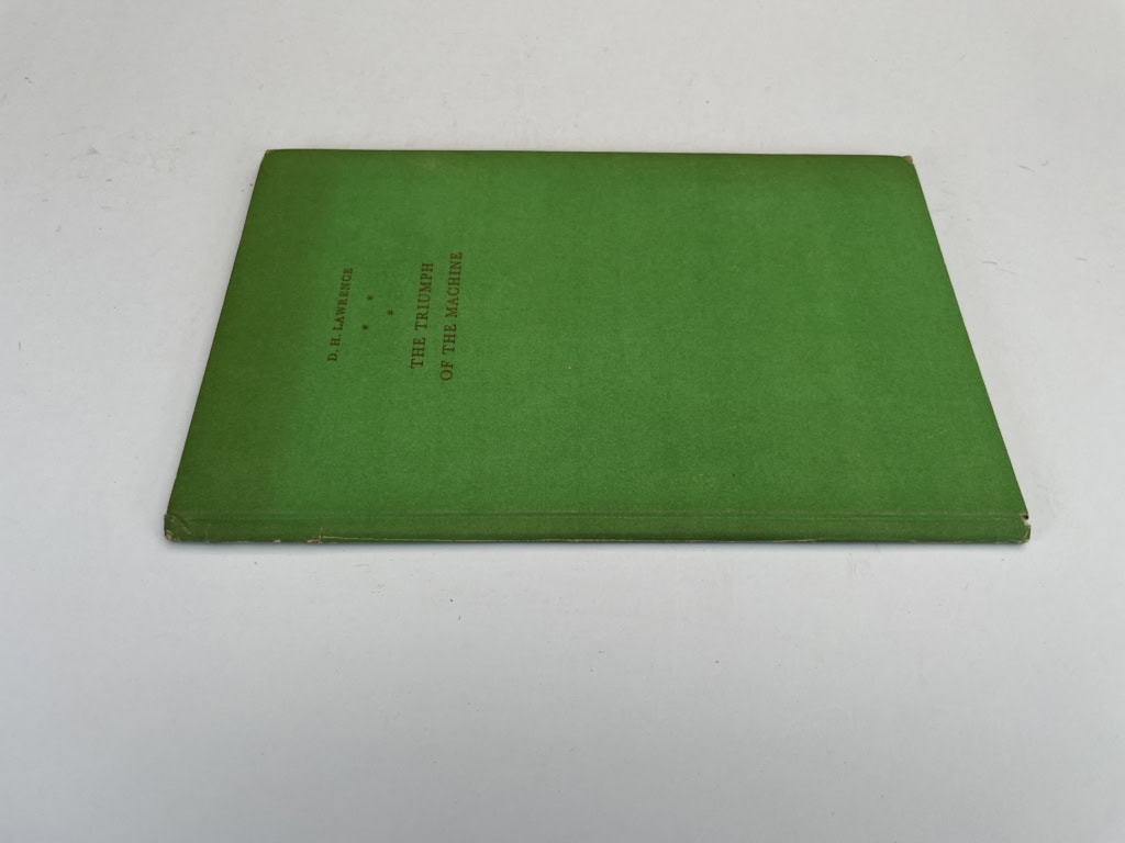 dh lawrence the triumph of the machine first edition4