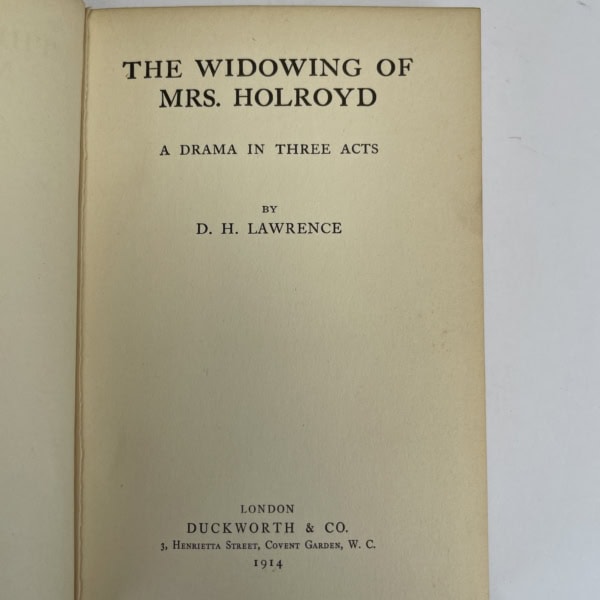 dh lawrence the windowing of mrs holroyd first edition2