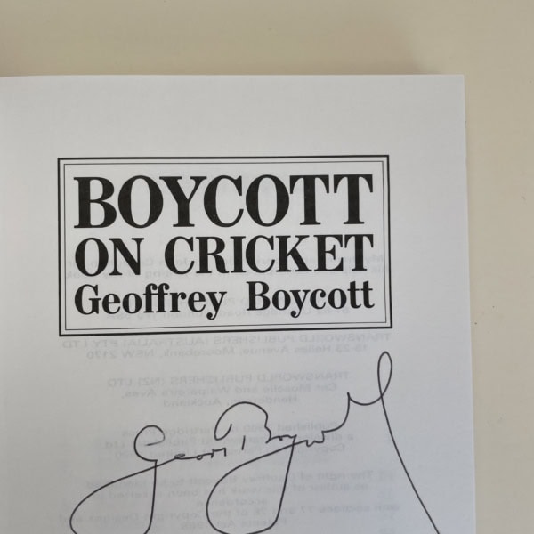 geoff boycott on cricket signed first 2