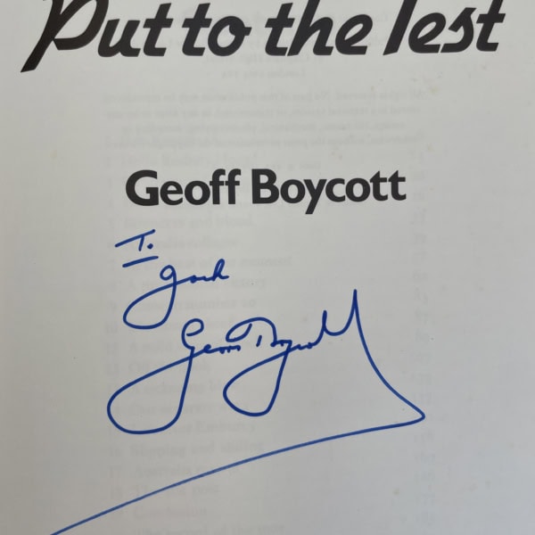 geoff boycott put to the test signed first 2
