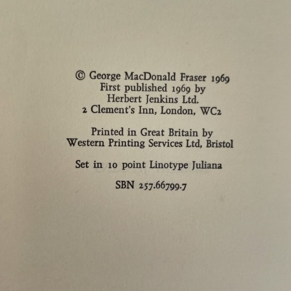 george macdonald fraser flashman first edi2