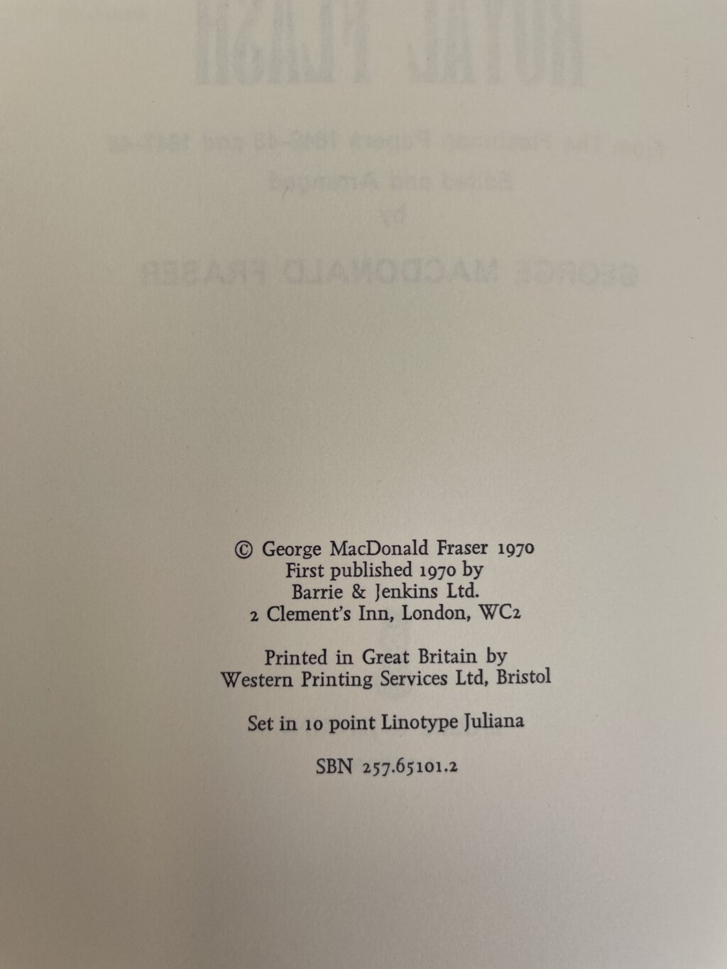 george macdonald fraser royal flash first edi2