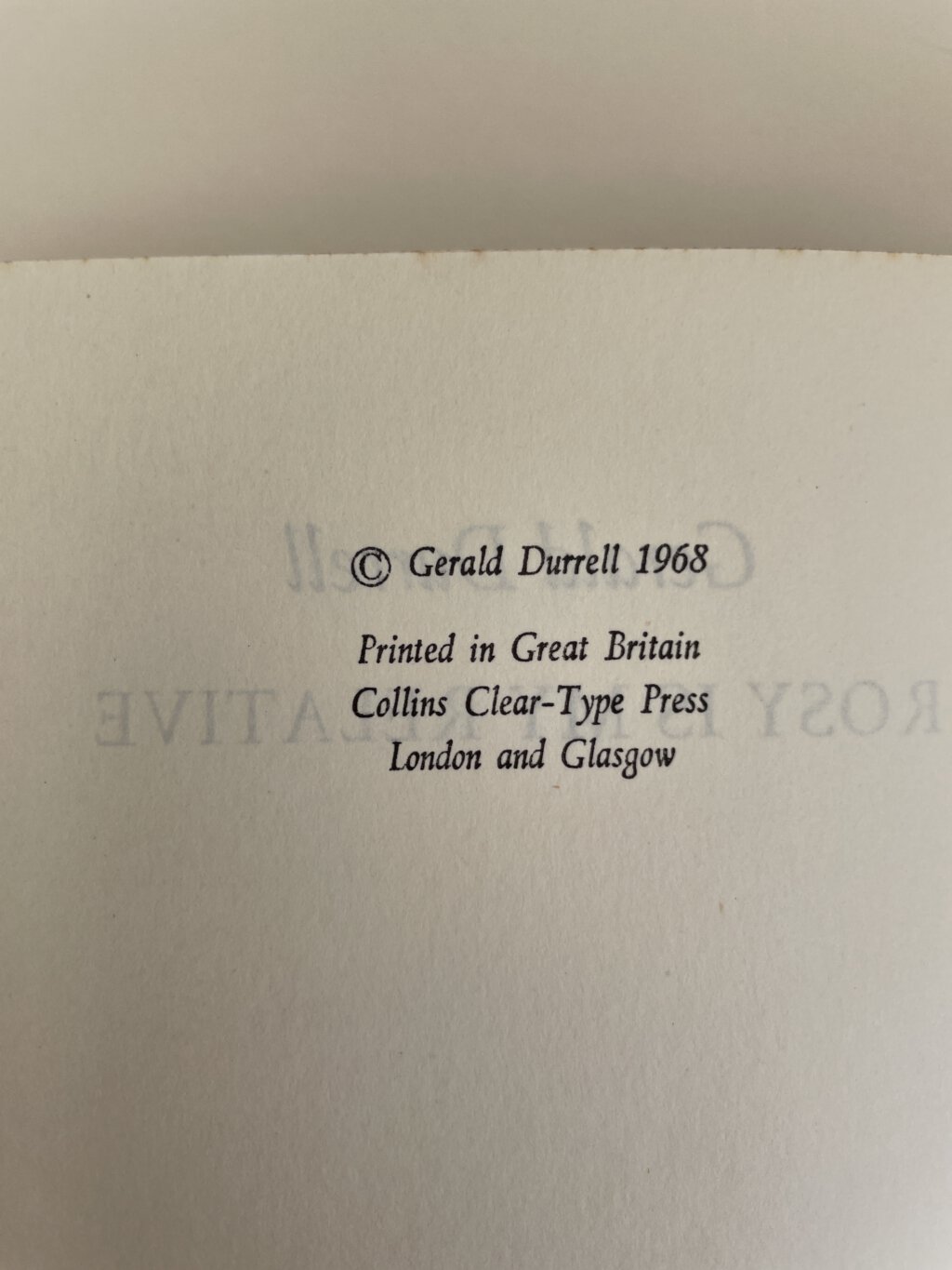 gerald durrell rosy is my relative first edition2