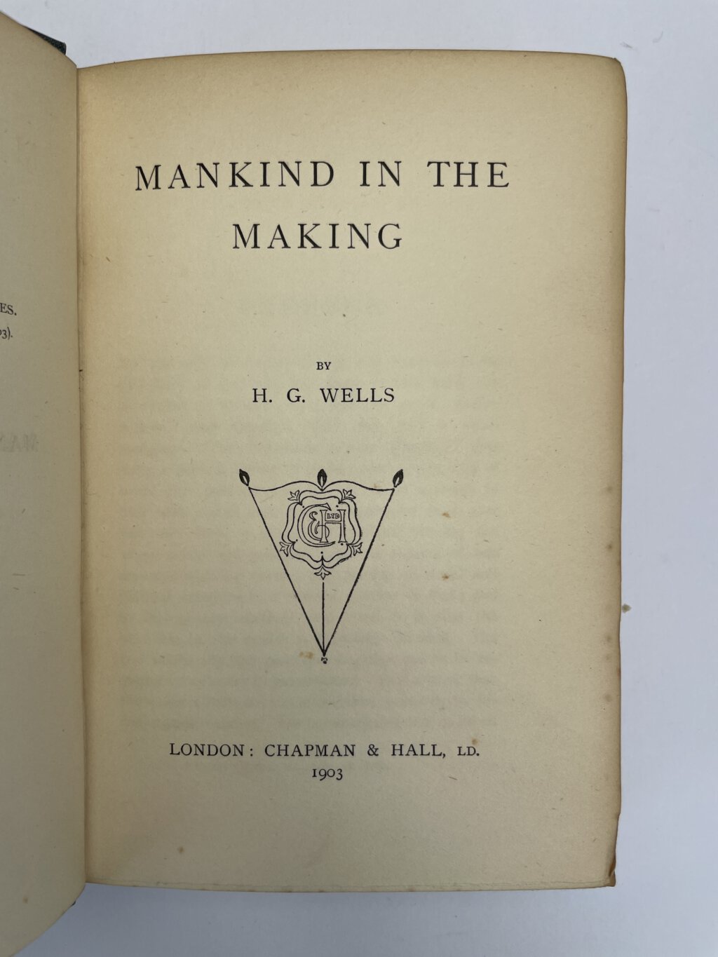 hg wells mankind in the making first edition2