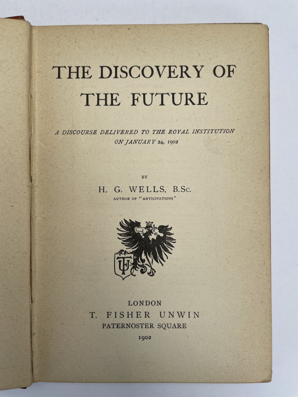 hg wells the discovery of the future first edition2