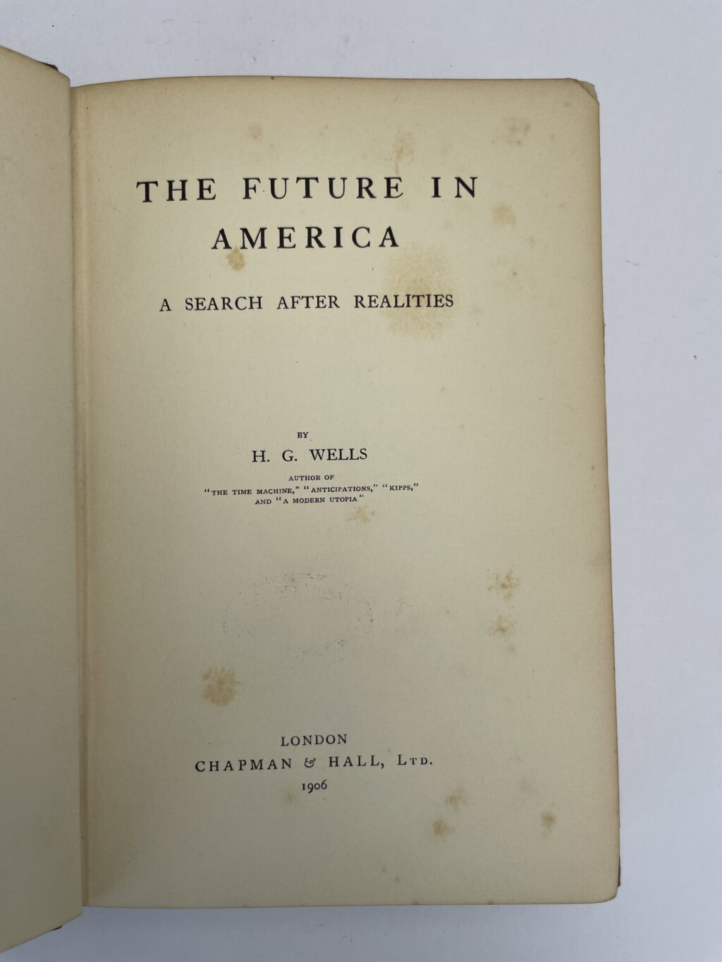 hg wells the future in america first edition2