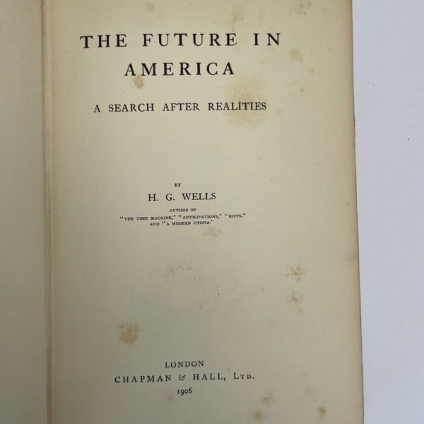 hg wells the future in america first edition2