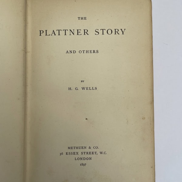 hg wells the plattner story first edition2