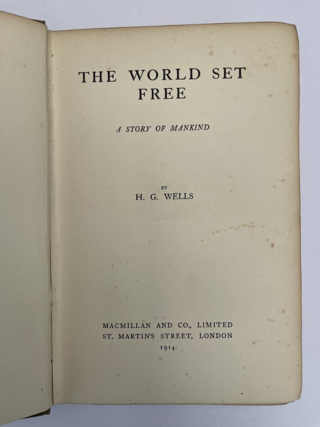 hg wells the world set free first 2