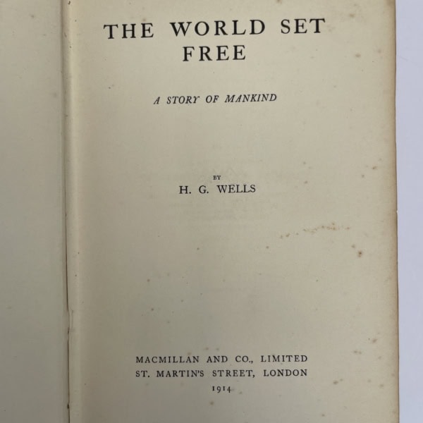 hg wells the world set free first 2