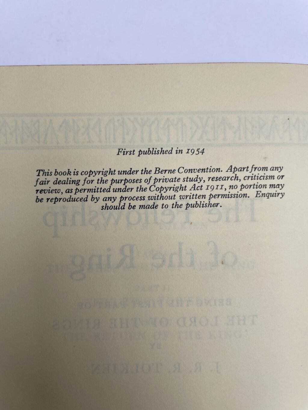 jrr tolkien the fellowship of the ring first edition2