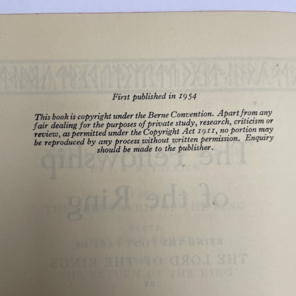 jrr tolkien the fellowship of the ring first edition2