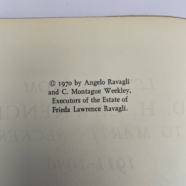 letters from dh lawrence first edition3