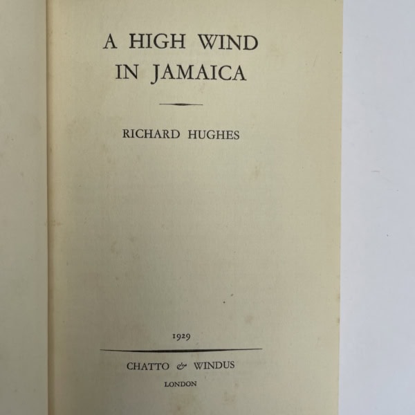 richard hughes a high wind in jamaica first ed2