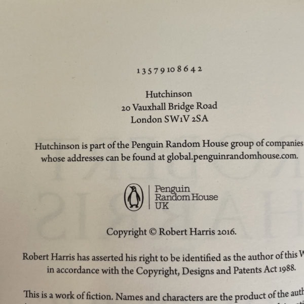 robert harris conclave first edi2