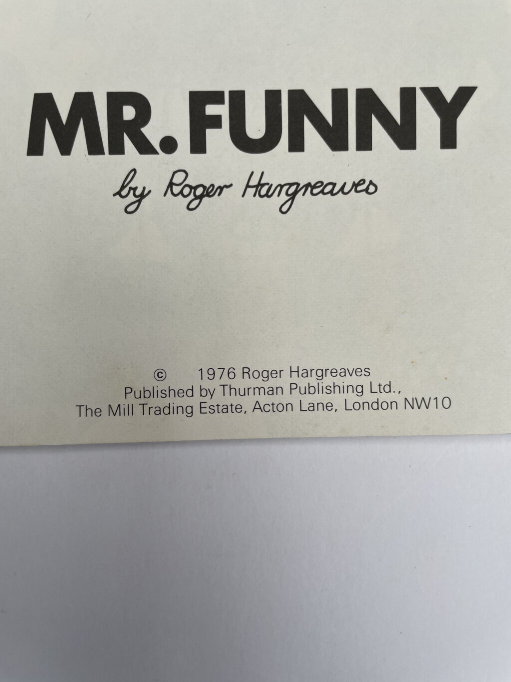 roger hargreaves mr funny first 2